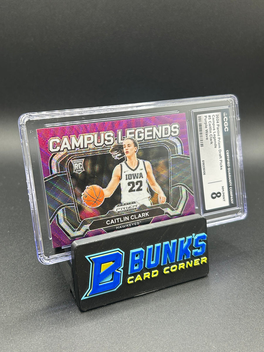 2024 Caitlin Clark Panini Prizm Draft Picks Campus Legend Purple Wave Rc CGC 8