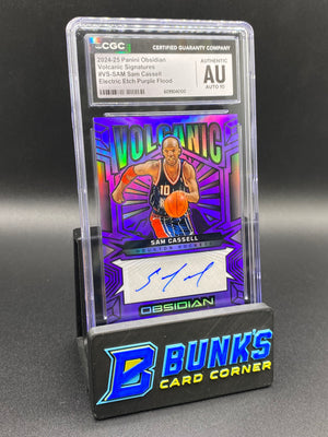 2024-25 Sam Cassell Electric Etch Purple Flood Auto 26/49 CGC AU 10