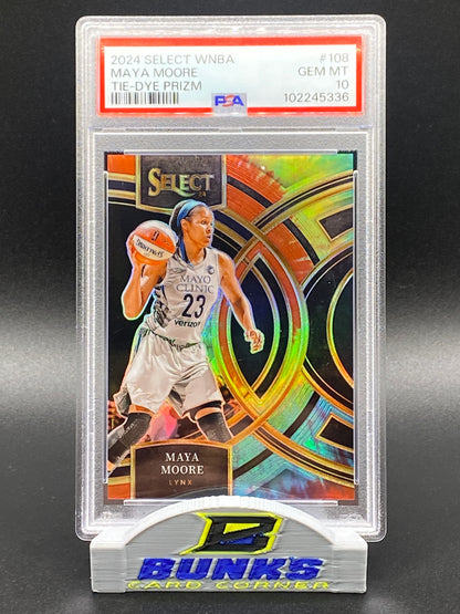2024 Maya Moore Tie-Dye Prizm PSA 10 (Box B8)
