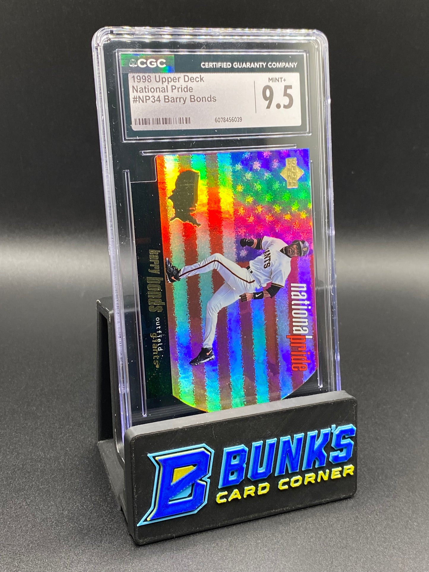 1998 Barry Bonds National Pride Die-Cut SP CGC 9.5