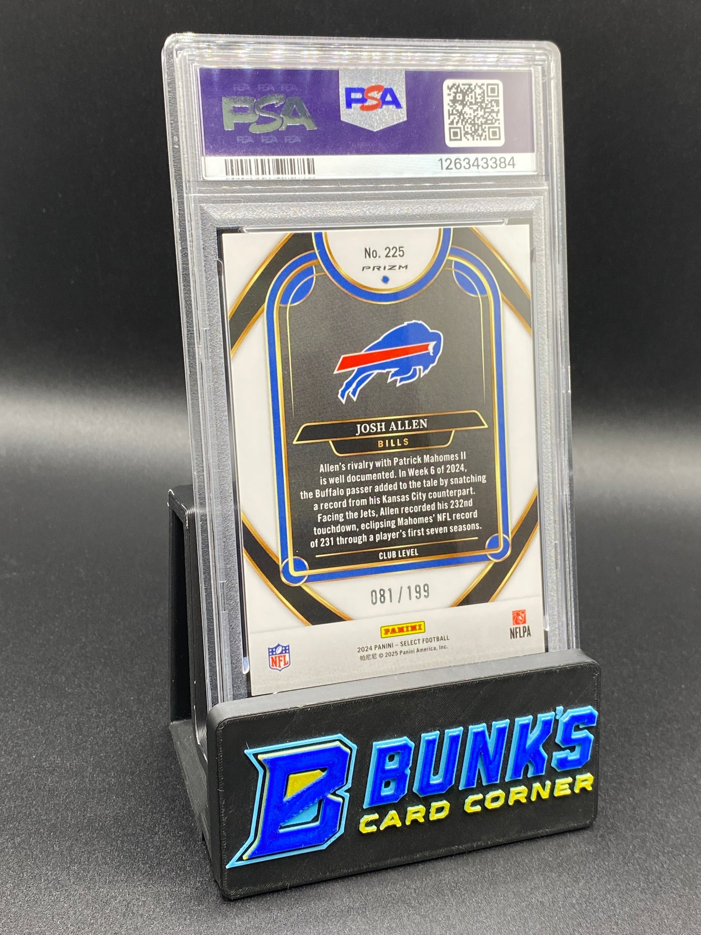 2024 Josh Allen White Shock 81/199 PSA 10