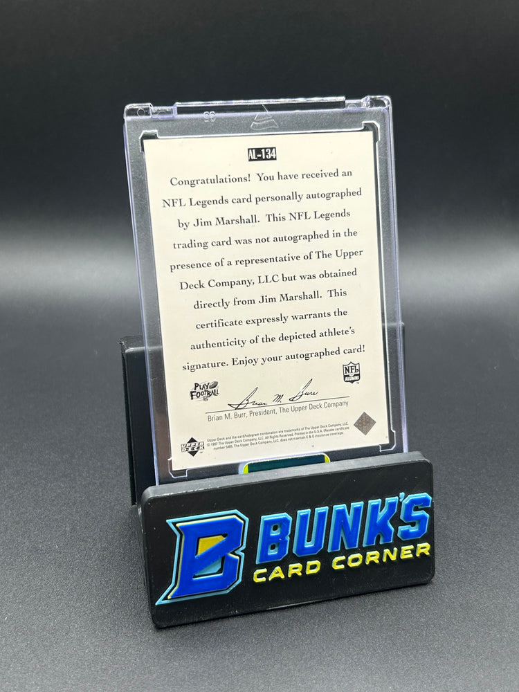 1997 Jim Marshall On Card Auto Upper Deck