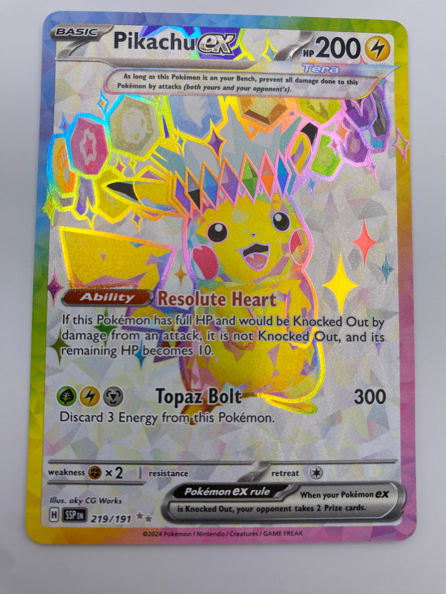 Pikachu Ex Full Art Surging Sparks NM