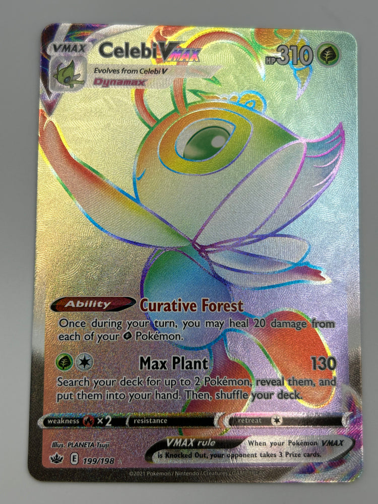 Celebi Vmax Rainbow Rare Chilling Reign NM