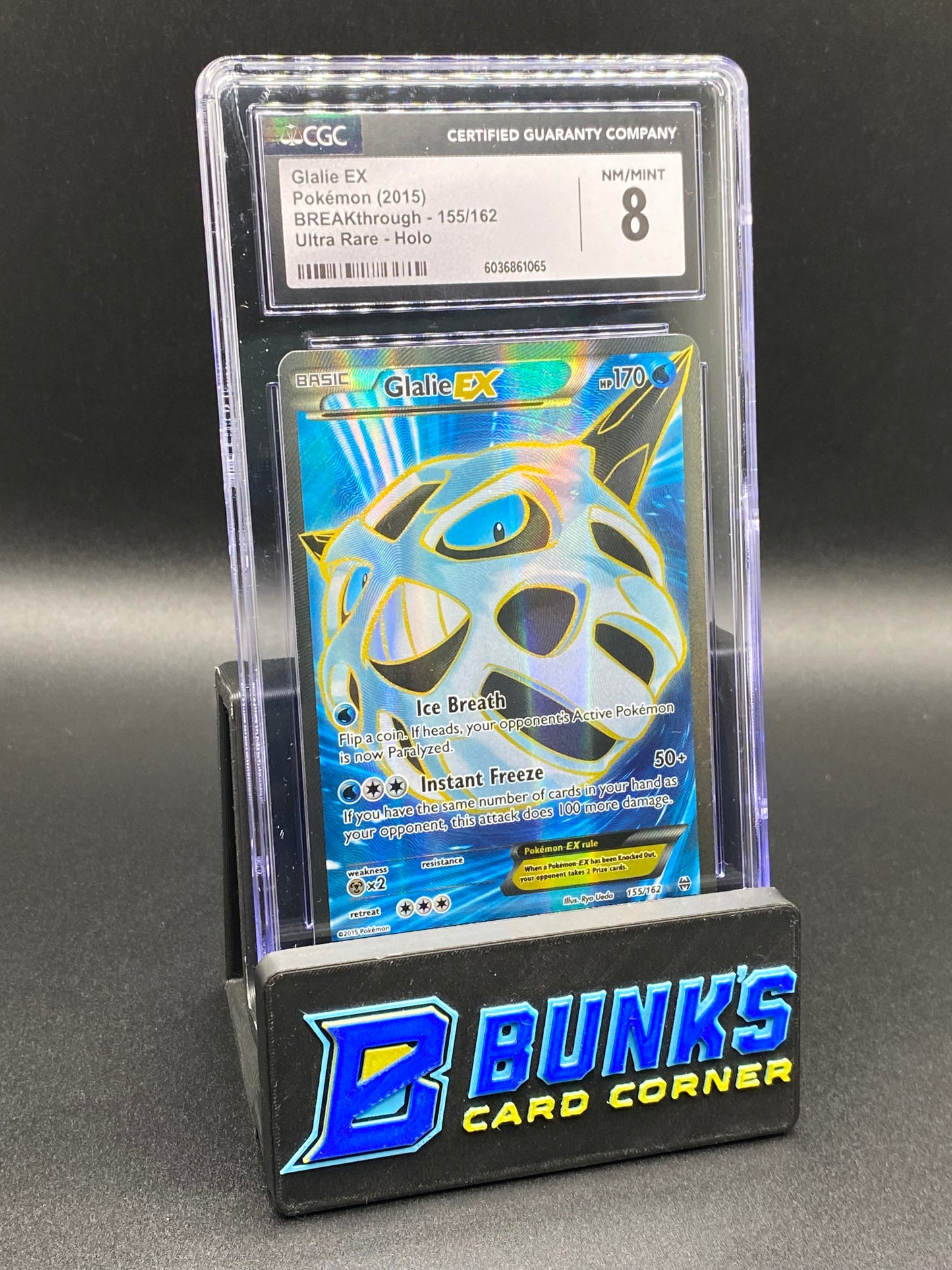 Glalie Ex Ultra Rare Breakthrough CGC 8