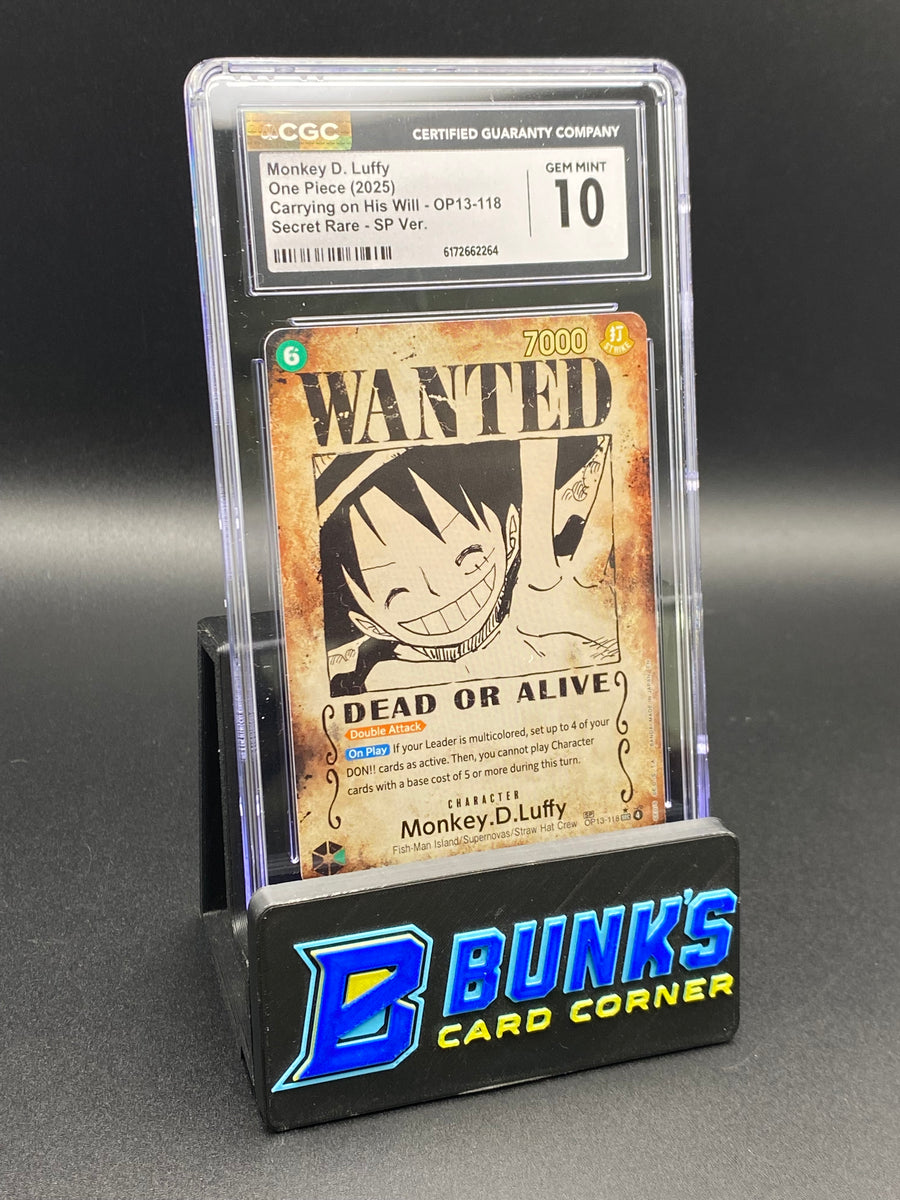 Monkey D. Luffy Secret Rare OP13-118 CGC 10