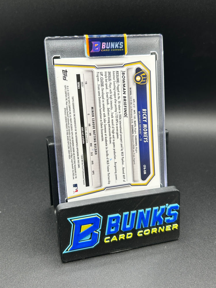 2026 Ricky Moneys First Bowman Chrome Base Auto