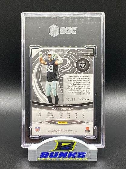 2023 Maxx Crosby Celestial Prizm 27/99 (Box A3)