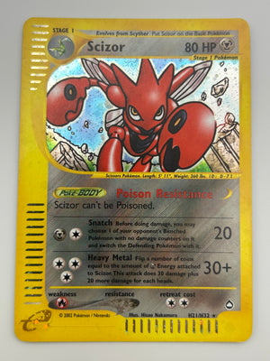 Scizor Holo E-Reader Aquapolis Creased & MP