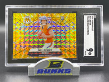 2024 Bo Nix Rookie Card Yellow Reactive Prizm SGC 9 (Box 15)