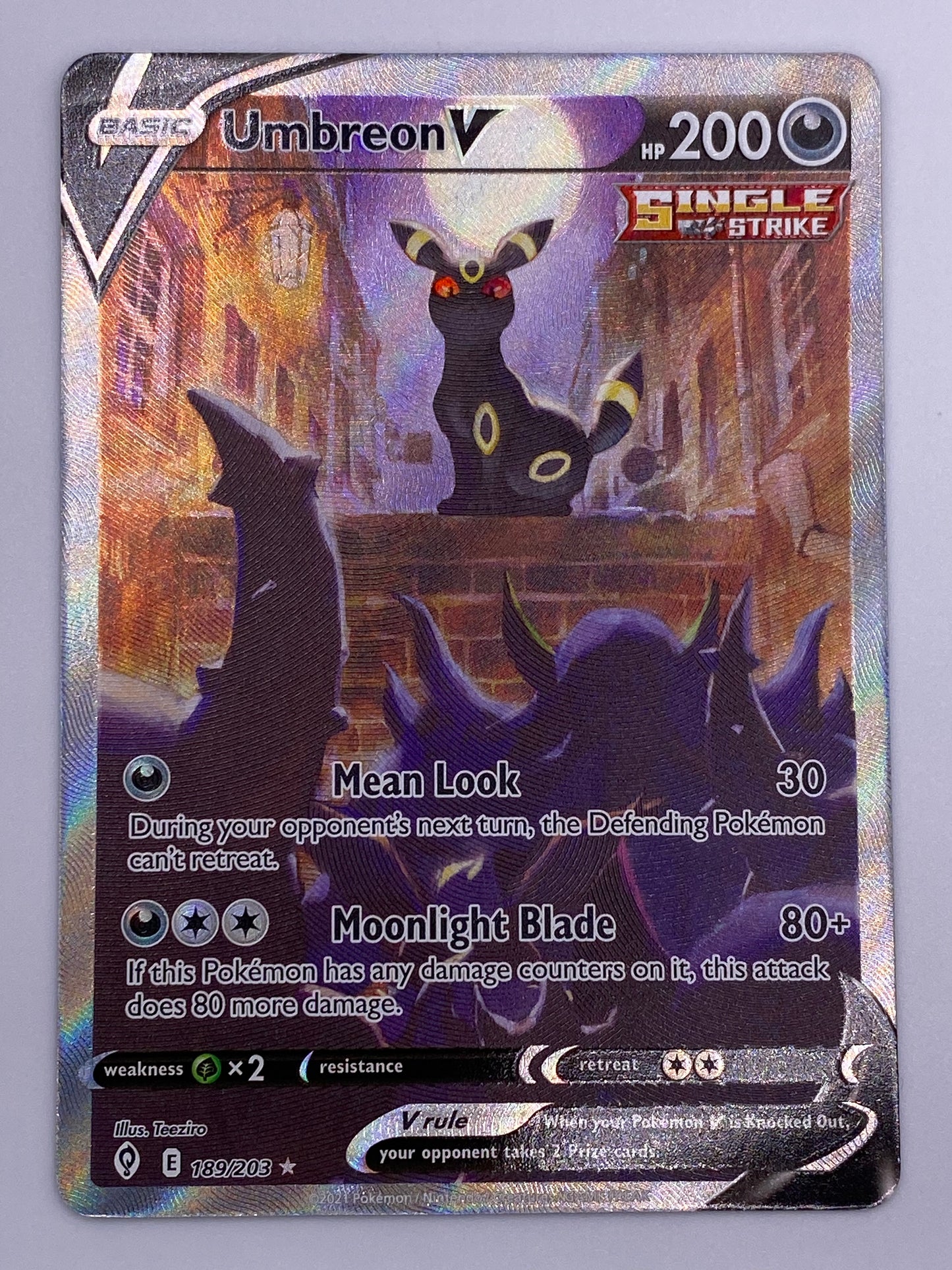 Umbreon V Alt Art Evolving Skies NM