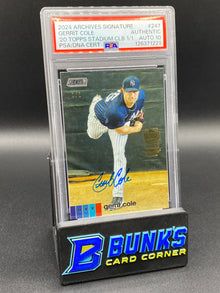2024 Archives Gerrit Cole 1/1 Auto PSA Auto 10