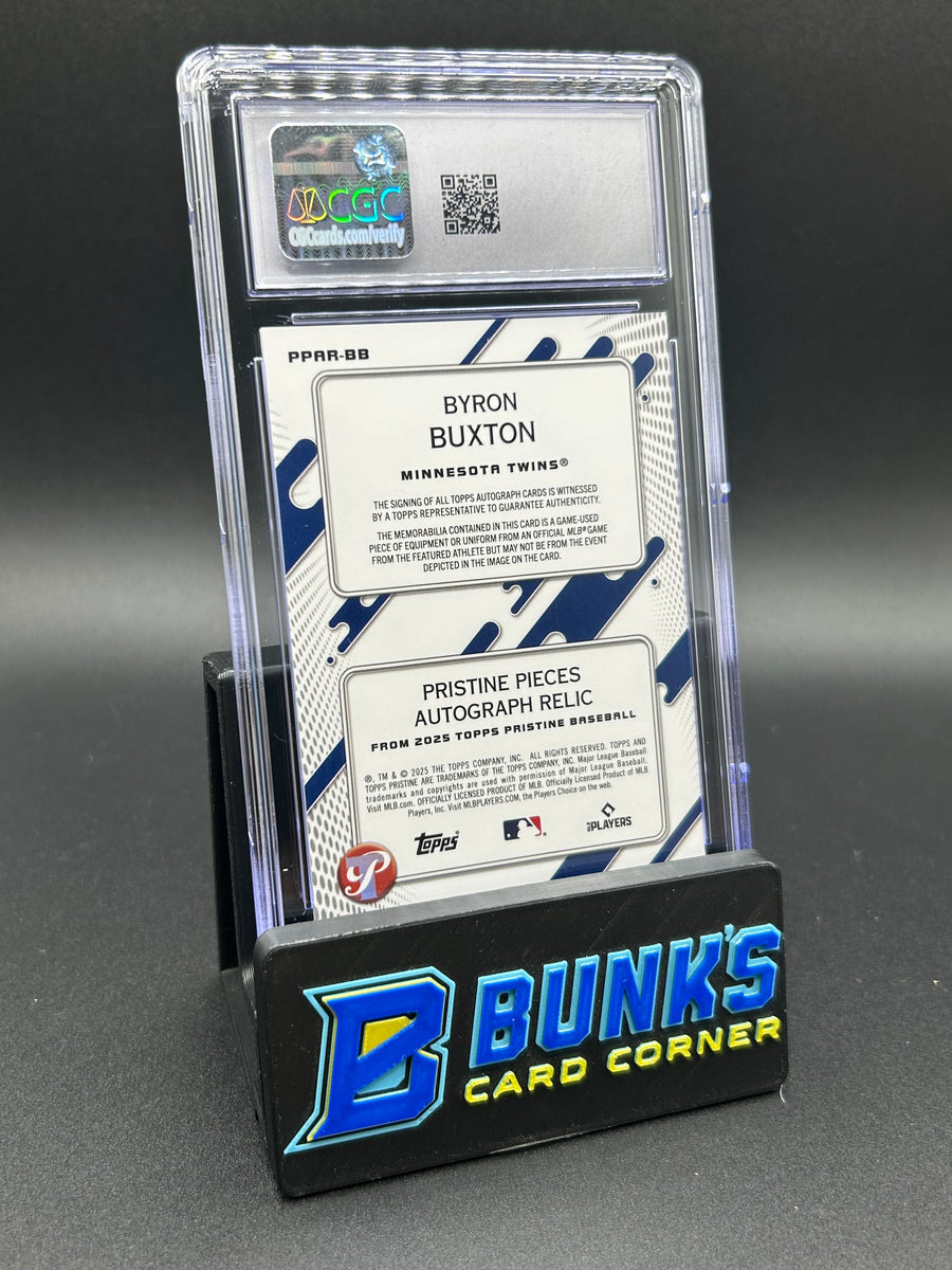 2025 Byron Buxton Topps Pristine Pieces Auto Relics On-Card Auto CGC 10