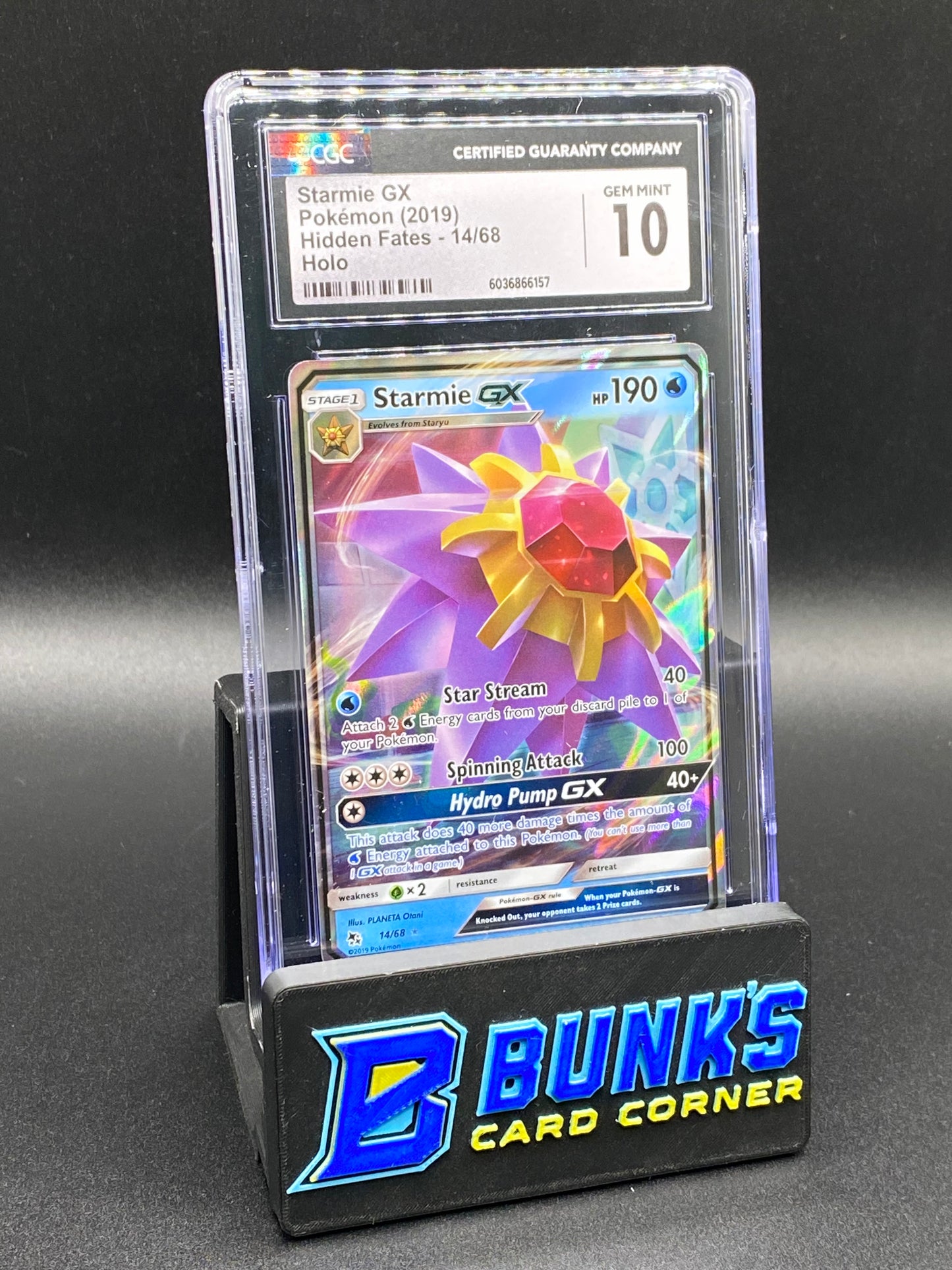 Starmie Gx Hidden Fates CGC 10