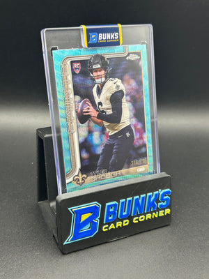 2025 Tyler Shough Topps Chrome Aqua Wave 218/299 Rc