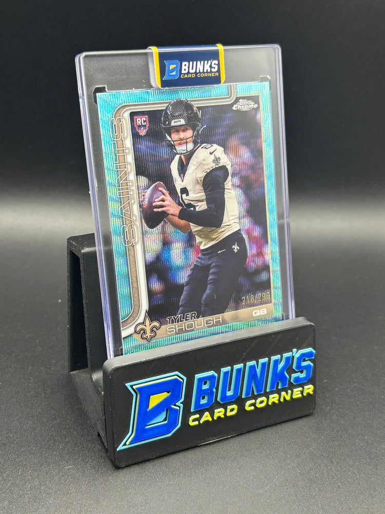 2025 Tyler Shough Topps Chrome Aqua Wave 218/299 Rc