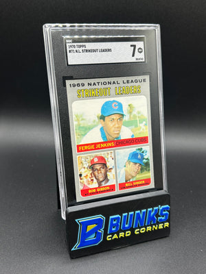 1970 Jenkins, Gibson, Singer Topps N.L. Strikeout Leaders #71 SGC 7