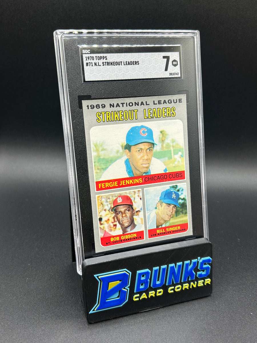 1970 Jenkins, Gibson, Singer Topps N.L. Strikeout Leaders #71 SGC 7