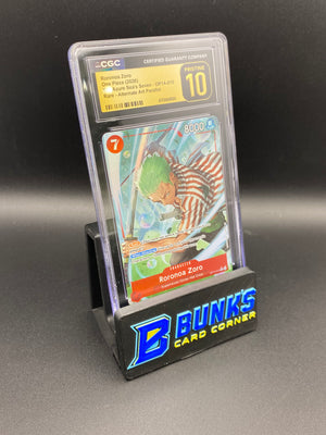 Roronoa Zoro Rare Parallel OP14-015 CGC PRISTINE 10