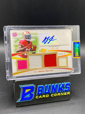 2012 AJ Jenkins Topps Prime Patches Auto 7/10
