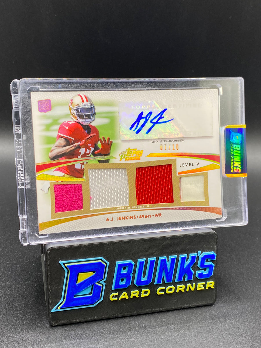 2012 AJ Jenkins Topps Prime Patches Auto 7/10