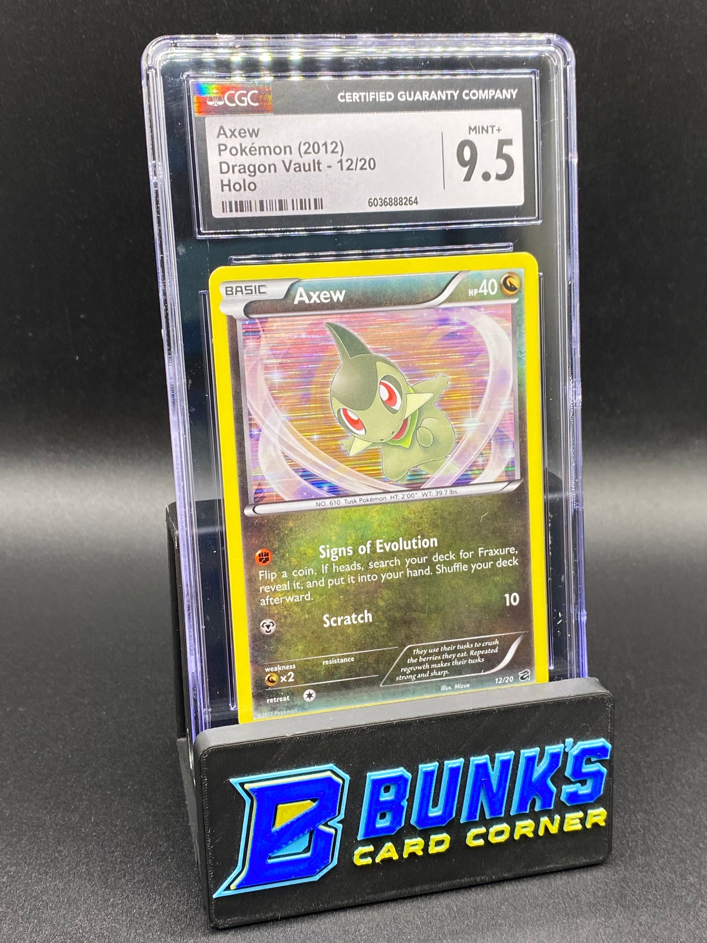 Axew Holo Dragon Vault CGC 9.5
