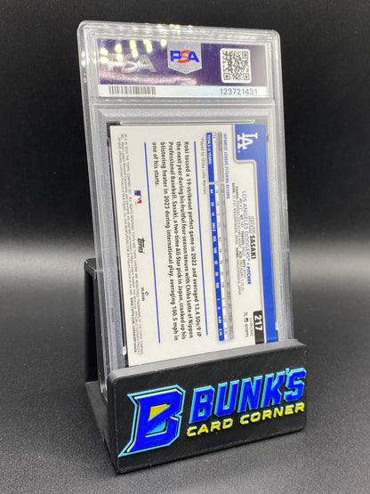 2025 Roki Sasaki Gold Wave 20/50 PSA 9 Rc