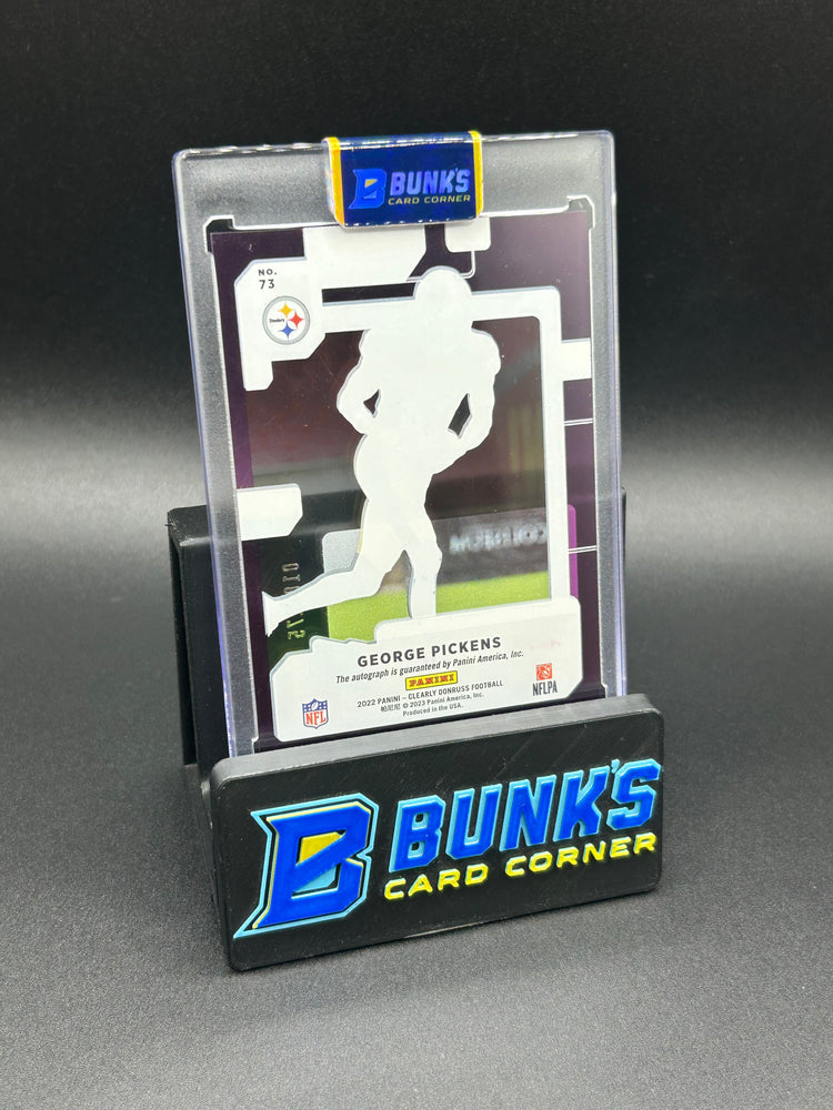 2022 George Pickens Panini Clearly Donruss Purple Auto 18/175 Rc
