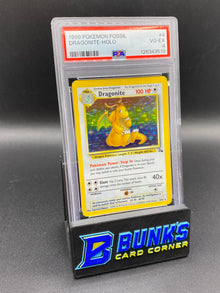 Dragonite Fossil Holo PSA 4