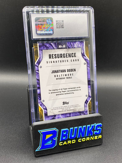 2024 Jonathon Ogden Gold Power Surge Ref. Auto CGC Auto 9