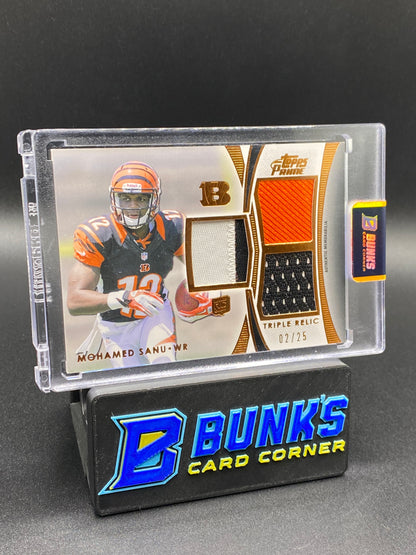 2012 Mohamed Sanu Topps Prime Patches Rc 2/25