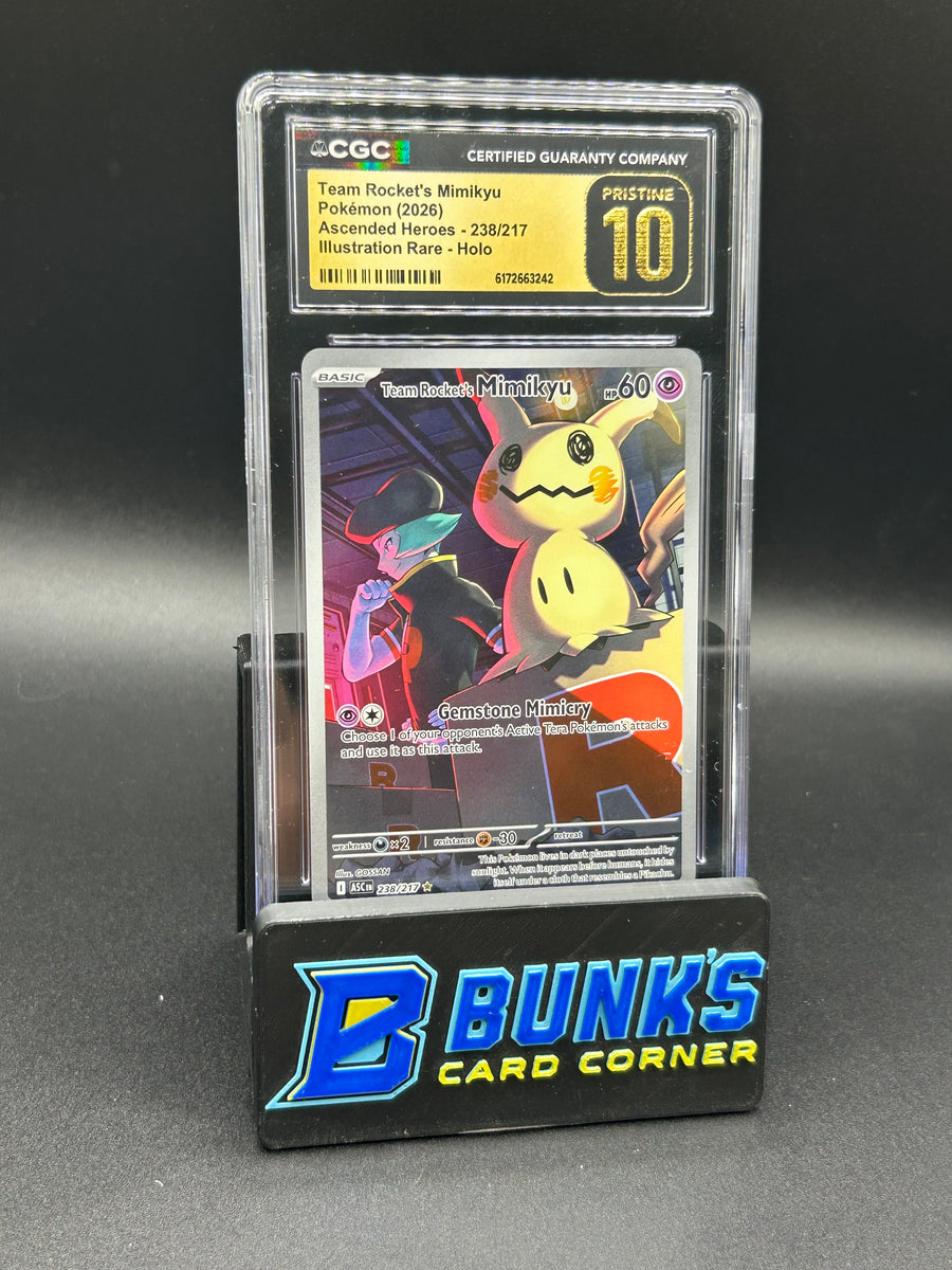 Team Rocket's Mimikyu Illustration Rare Holo Ascended Heroes CGC Pristine 10