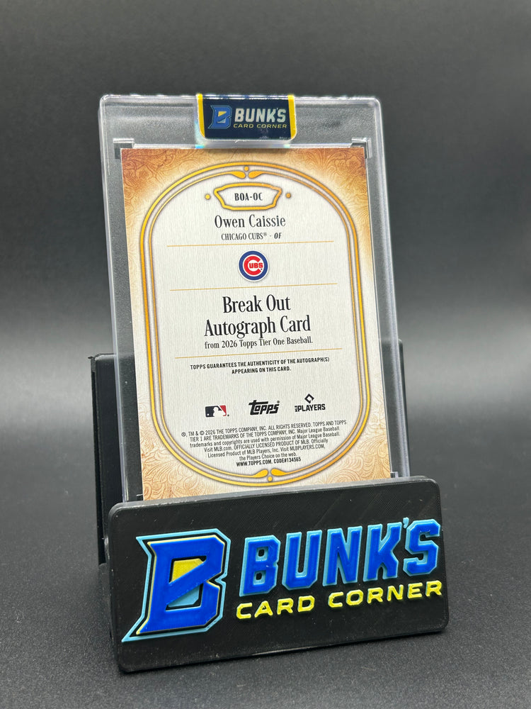 2026 Owen Caissie Break Out Auto Green Tier One RC 19/20