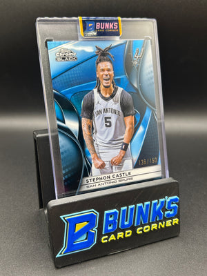 2026 Stephon Castle Topps Chrome Black Blue Refractor 136/150
