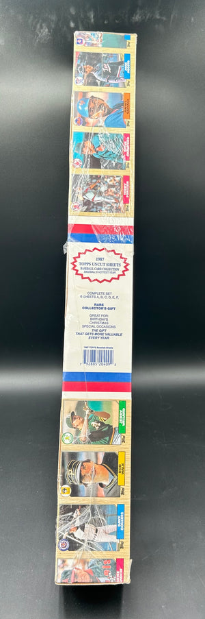 1987 Topps 6 Uncut Sheets