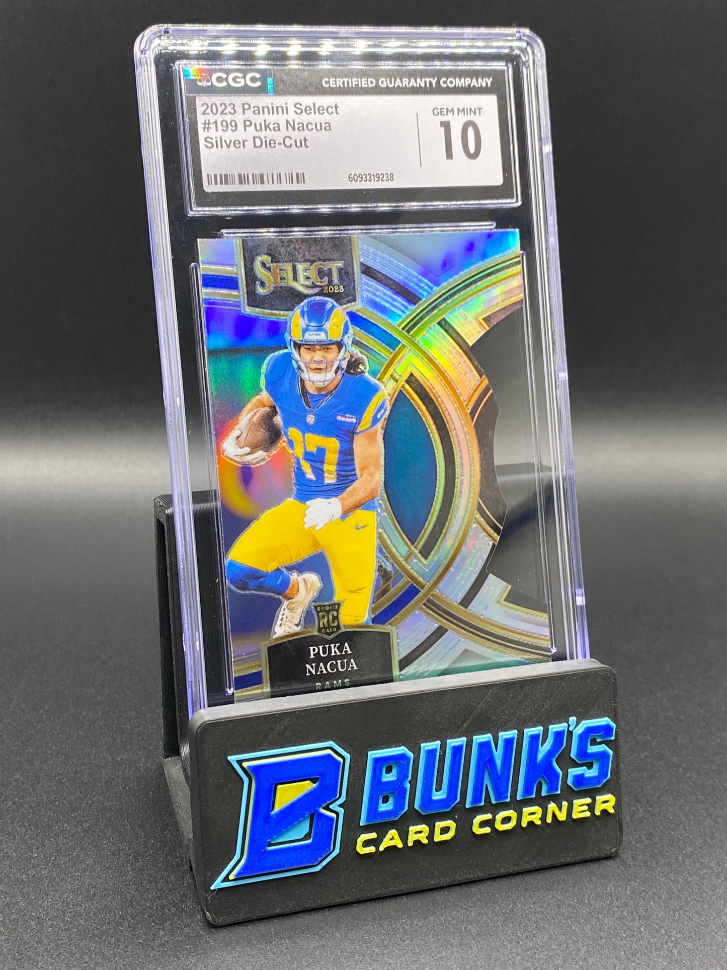 2023 Puka Nacua Silver Die-Cut Rc CGC 10