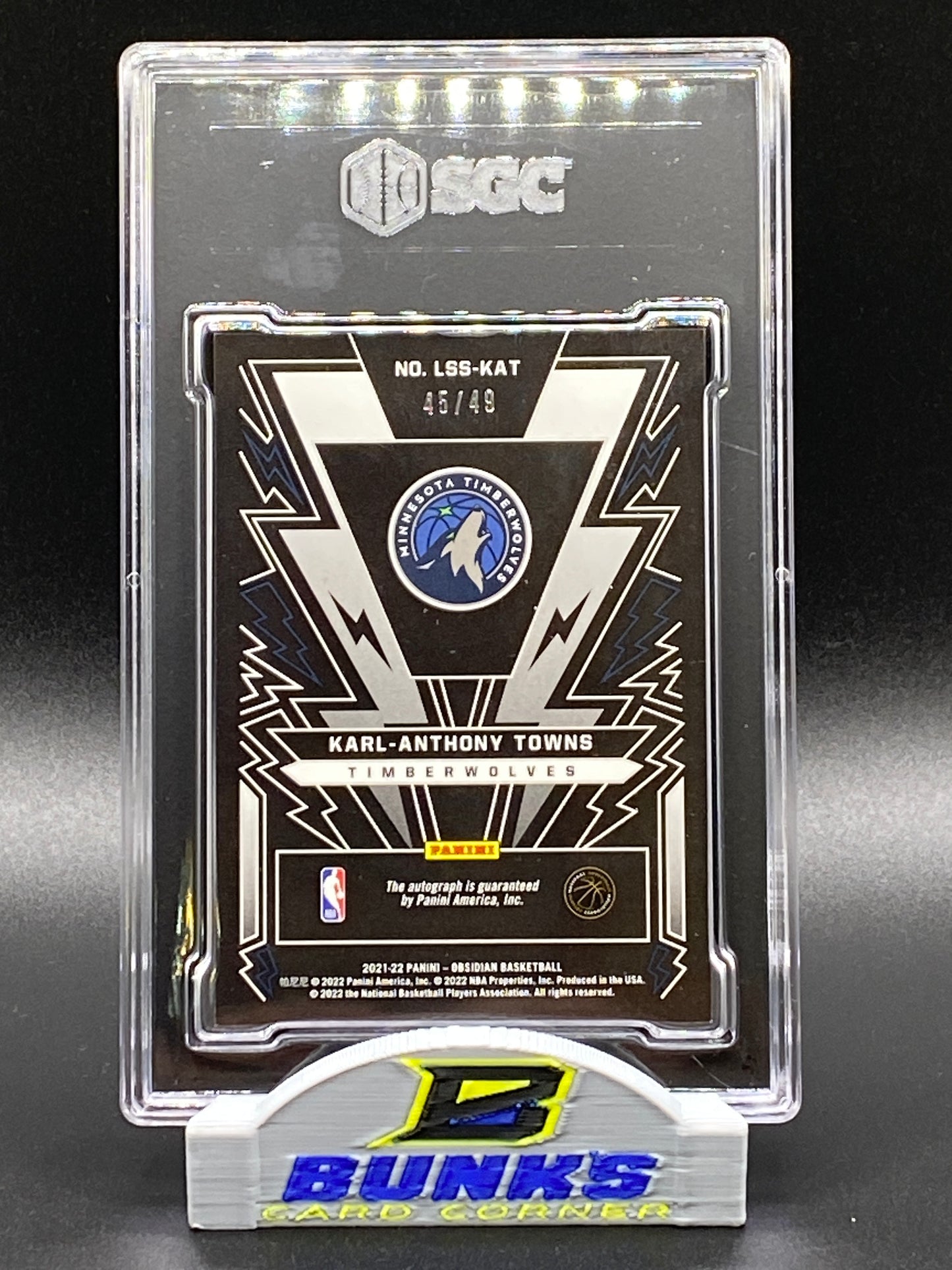 2021-22 Karl-Anthony Towns AUTOGRAPHED 45/49