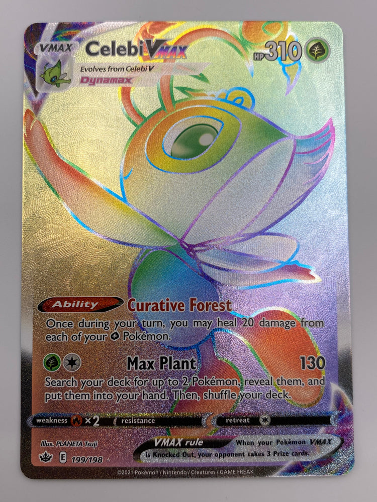Celebi Vmax Rainbow Rare Chilling Reign NM
