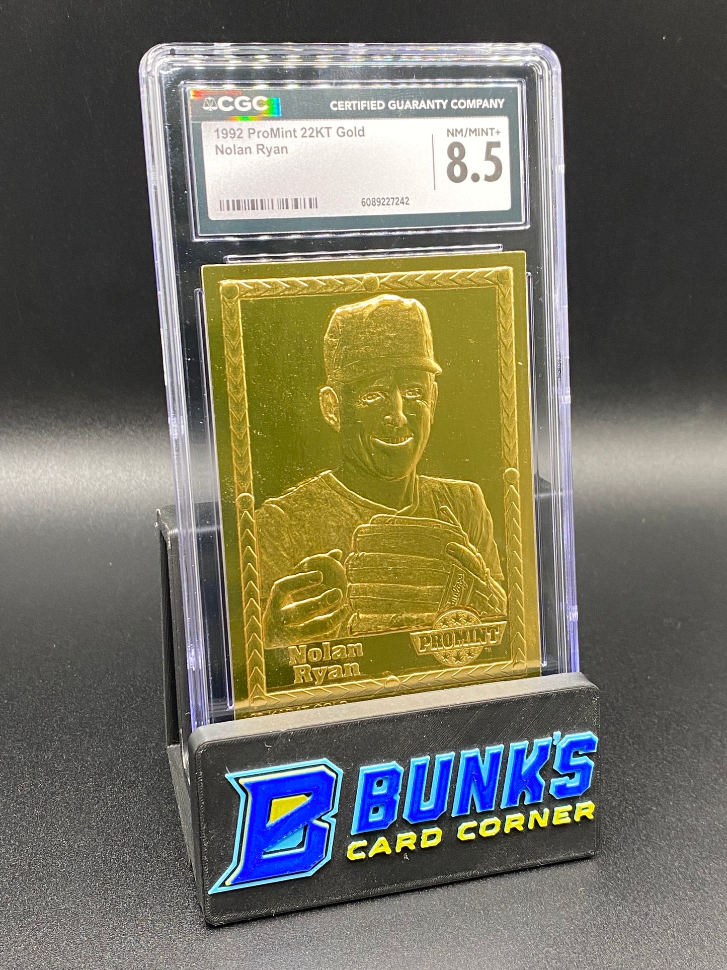 1992 Nolan Ryan 22KT Gold CGC 8.5 HOF SP