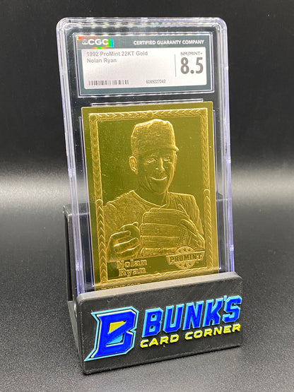 1992 Nolan Ryan 22KT Gold CGC 8.5 HOF SP