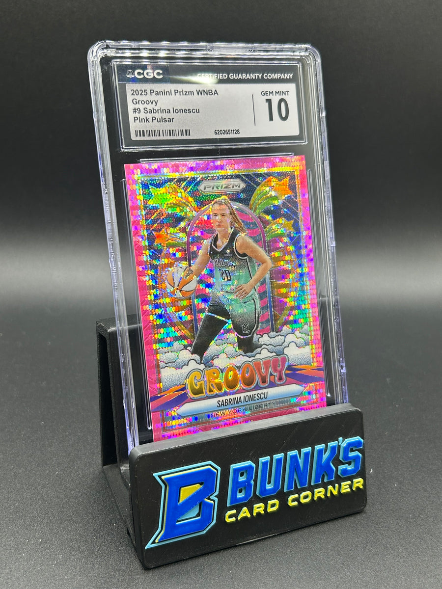 2025 Sabrina Lonescu Panini Prizm Groovy Pink Pulsar 57/72 CGC 10