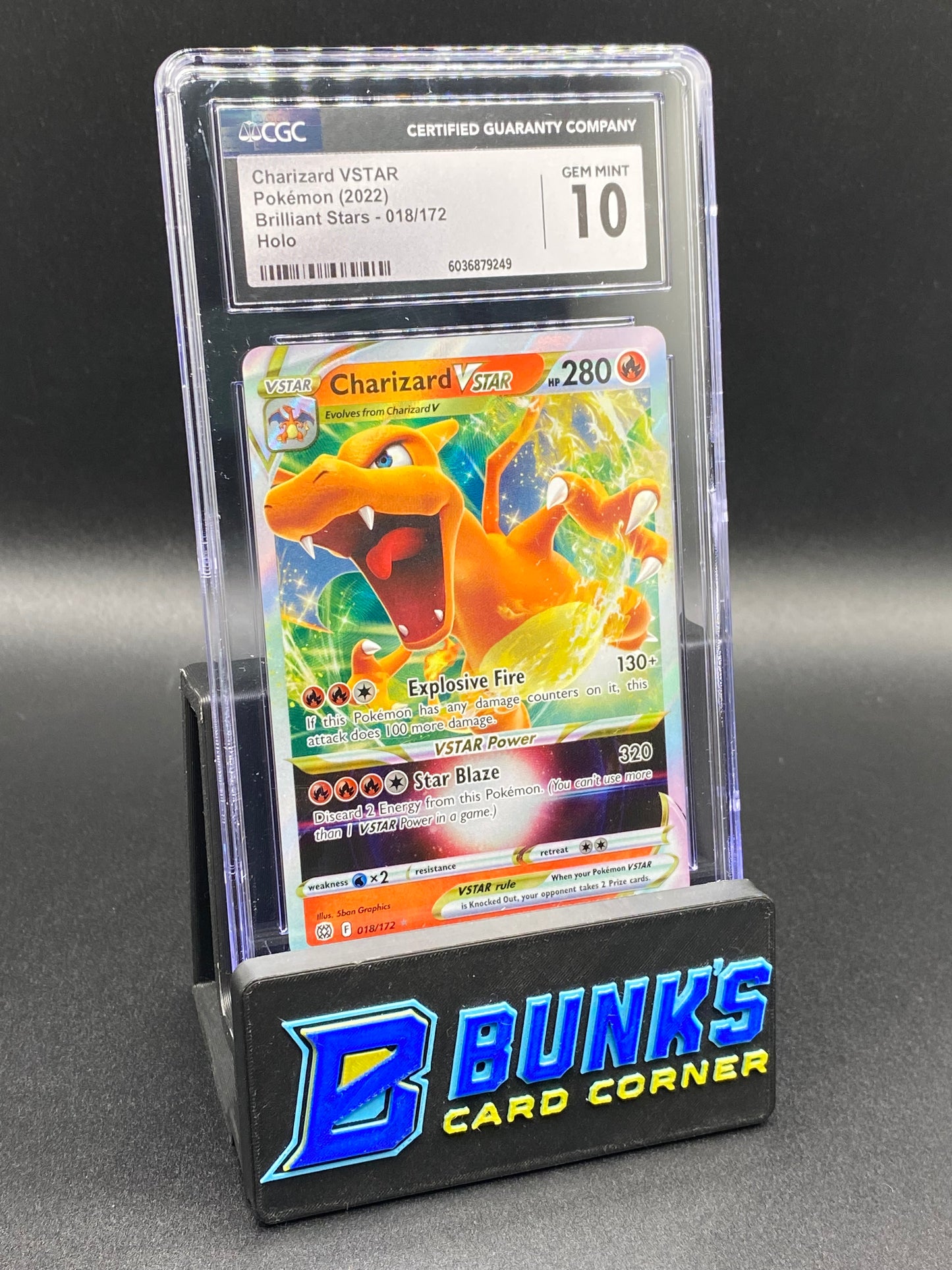 Charizard Vstar Brilliant Stars CGC 10