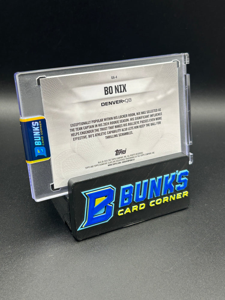 2025 Bo Nix Topps Gridiron Ambassadors Rc 92/150