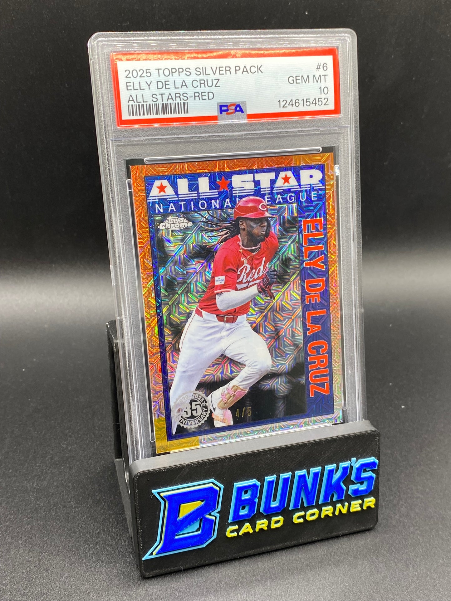 2025 Elly De La Cruz All Stars Red 4/5 POP 1 PSA 10