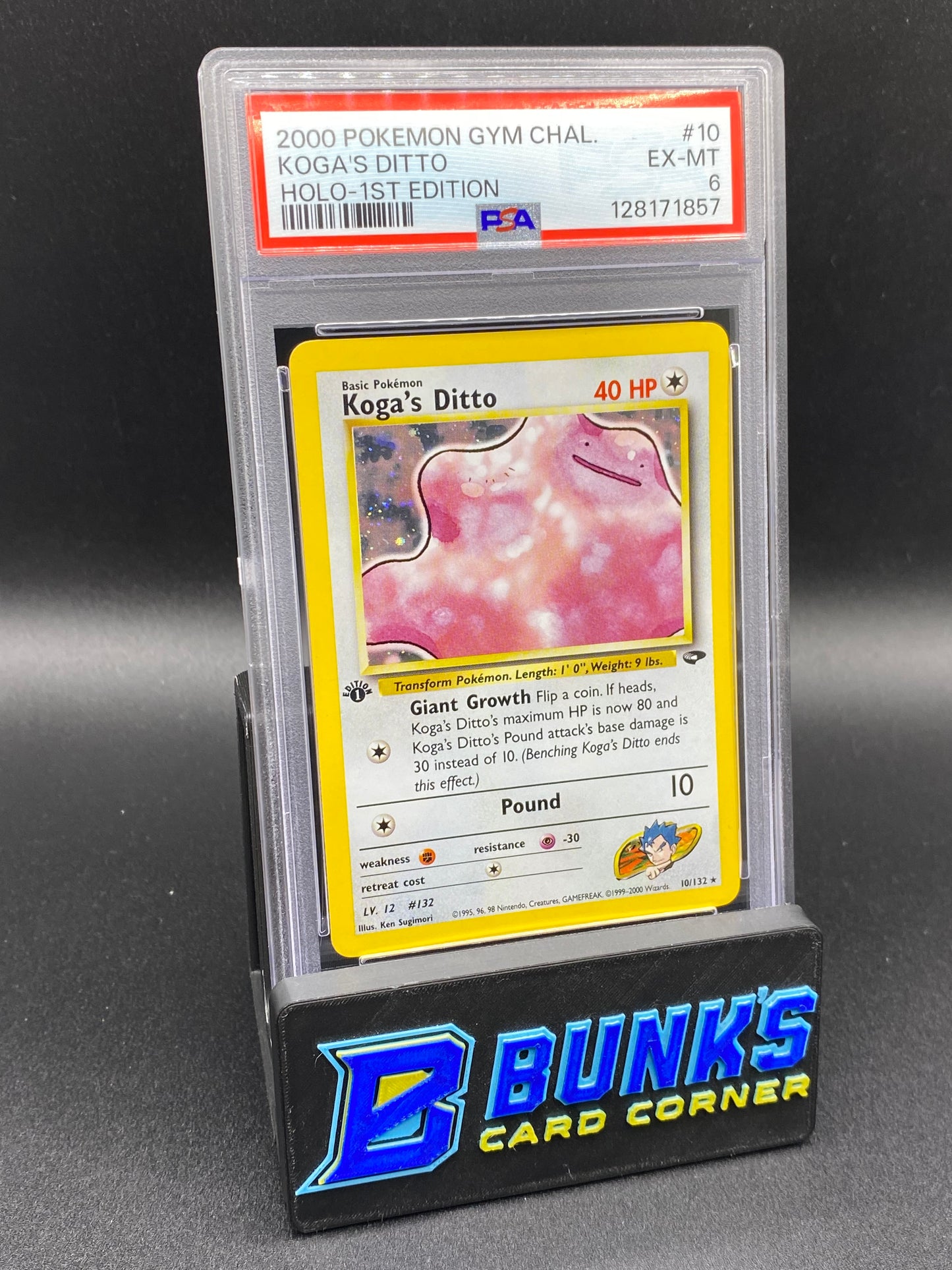 Koga's Ditto Holo 1st Edition PSA 6