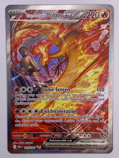 Team Rocket's Moltres Ex SIR Destined Rivals NM