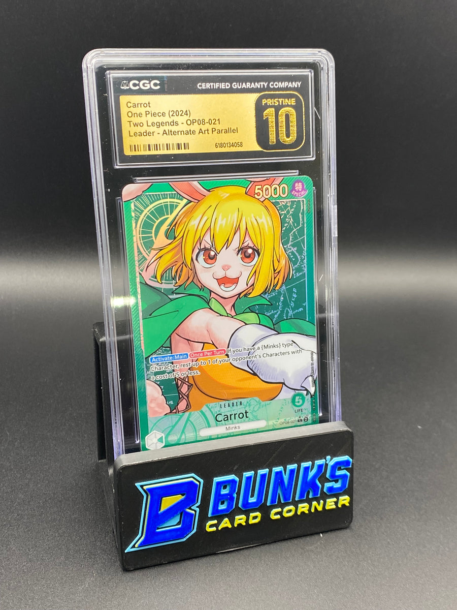Carrot Leader Alt Art Parallel OP08-021 CGC PRISTINE 10