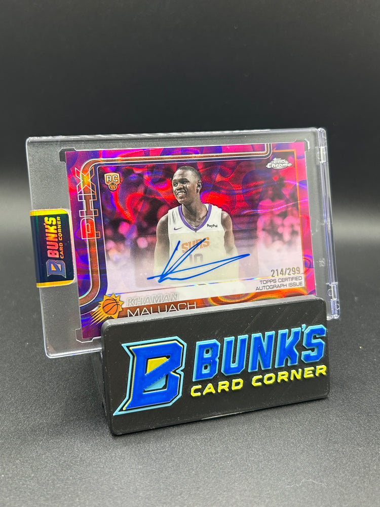 2026 Khaman Maluach Topps Chrome Pink Lava Lamp Rc Auto 214/299