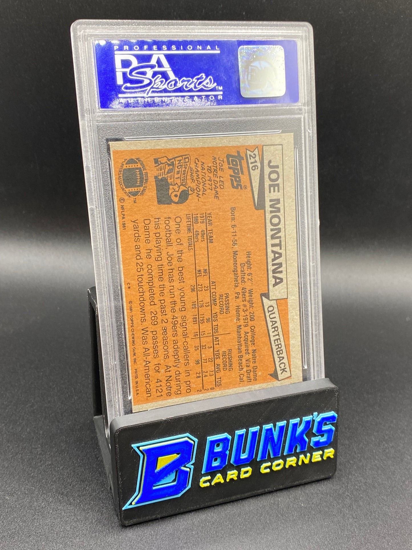 1981 Joe Montana PSA 8