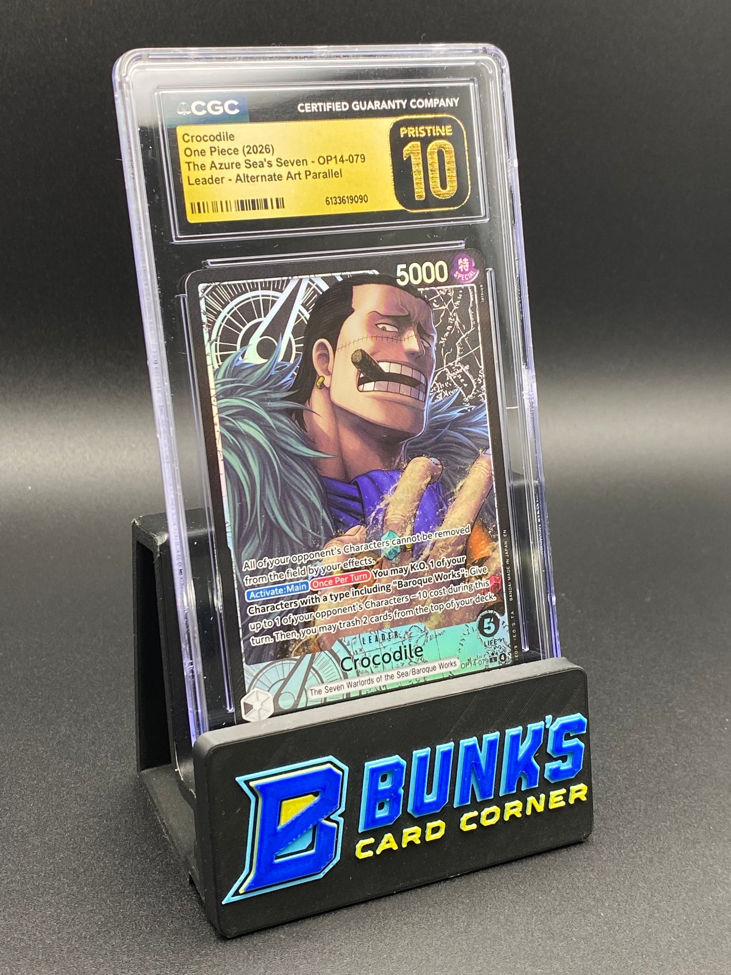 Crocodile Leader Alt Art Parallel OP14 CGC PRISTINE 10